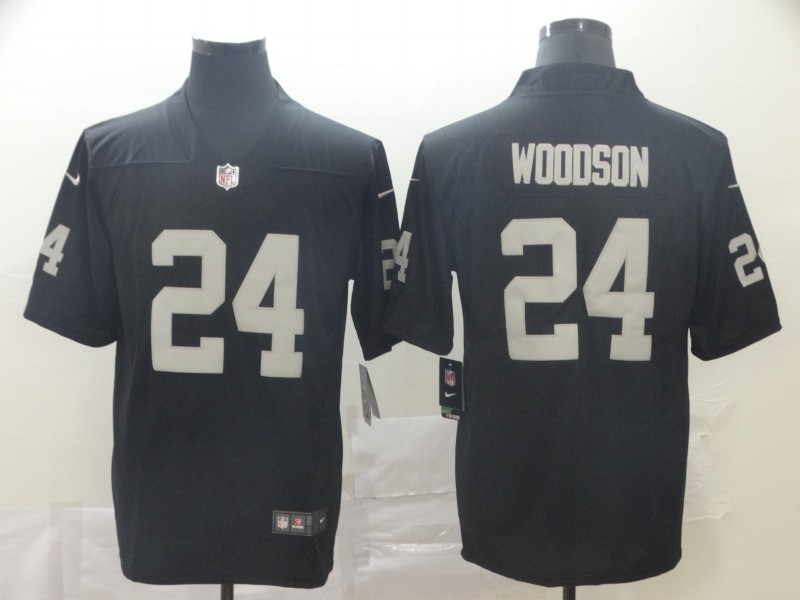 Men's Las Vegas Raiders Charles Woodson #24 Black Jersey